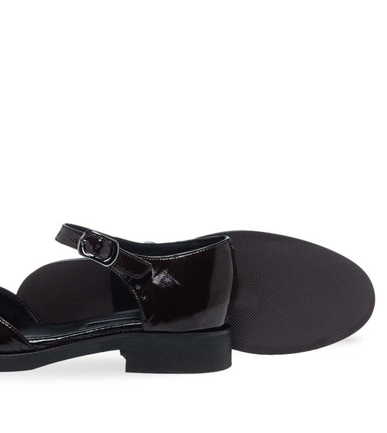 Womens Leather Mary Jane Shoes Maison Minrelle 13232017