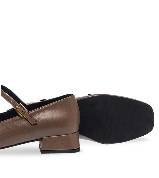 Womens Leather Mary Jane Shoes Maison Minrelle 13232019