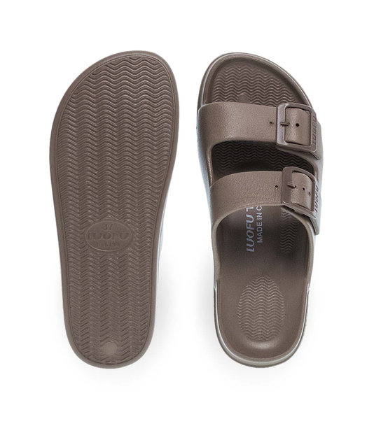 Womens Slides With Two Straps Luofu 11829034
