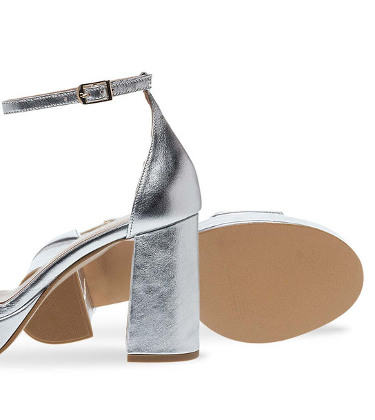 Womens Leather Heeled Sandals Maison Minrelle 11633248