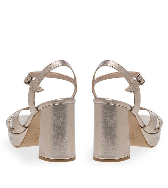 Womens Leather Heeled Sandals Maison Minrelle 11633284