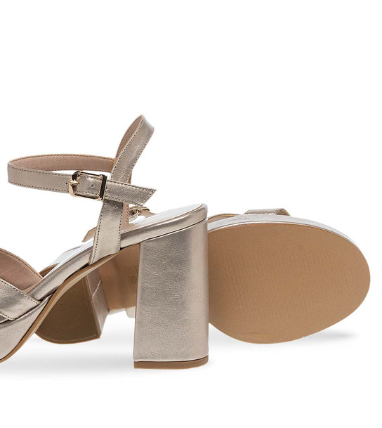 Womens Leather Heeled Sandals Maison Minrelle 11633284