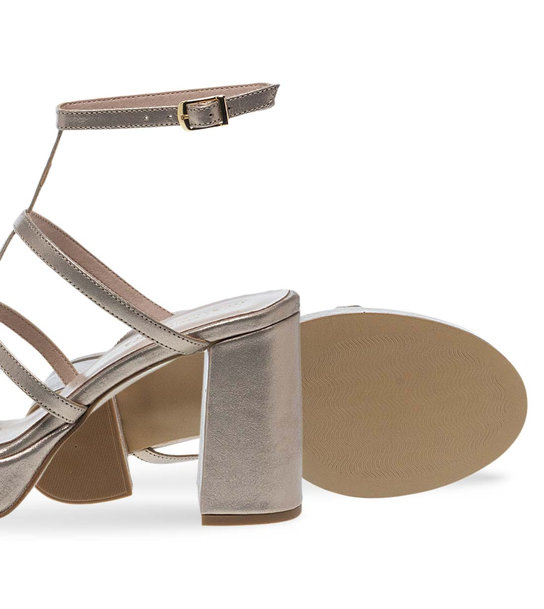 Womens Leather Heeled Sandals Maison Minrelle 11633285