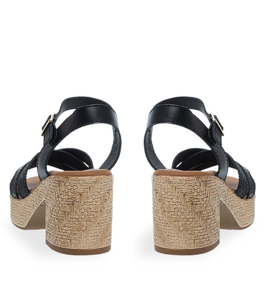 Womens Leather Heeled Sandals Parex 11633224
