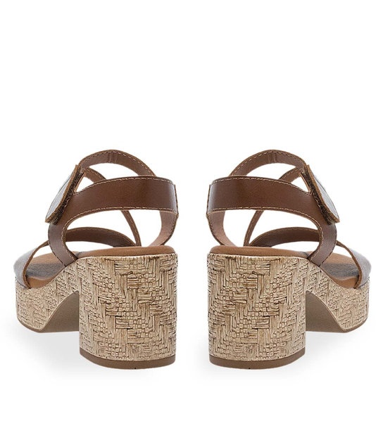 Womens Leather Heeled Sandals Parex 11633227