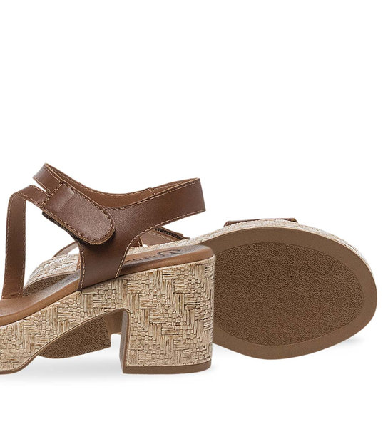 Womens Leather Heeled Sandals Parex 11633227