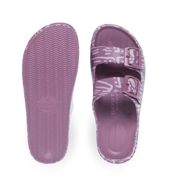 Womens Slides With Two Straps Luofu 11833057