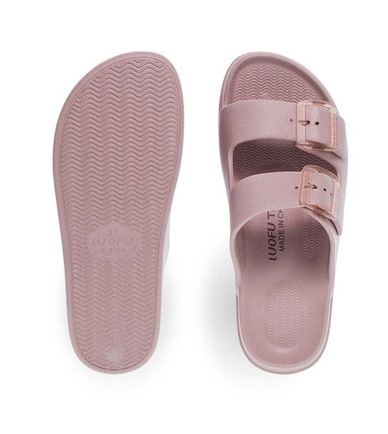 Womens Slides With Two Straps Luofu 11833059