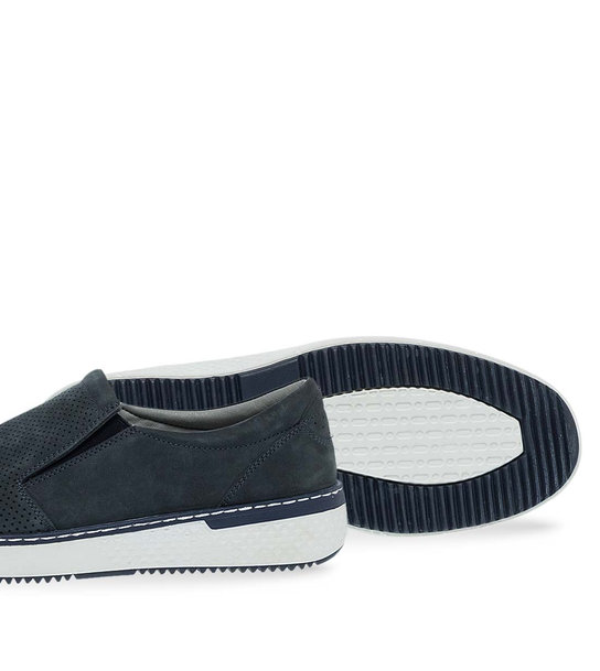 Mens Leather Slip On Shoes Parex 12933005