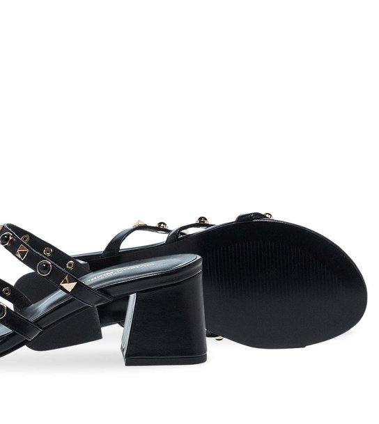 Womens Leather Heeled Sandals Maison Minrelle 11633145