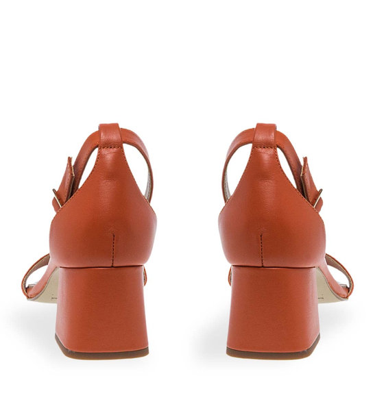 Womens Leather Heeled Sandals Maison Minrelle 11633153