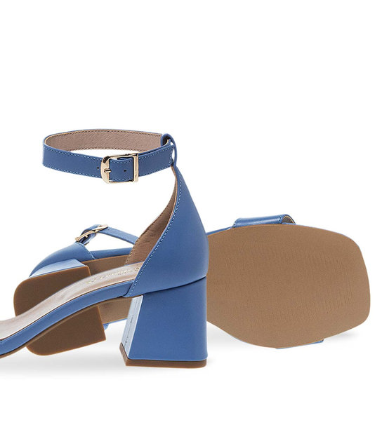 Womens Leather Heeled Sandals Maison Minrelle 11633153