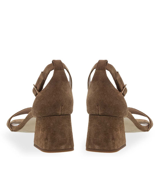 Womens Leather Heeled Sandals Maison Minrelle 11633155
