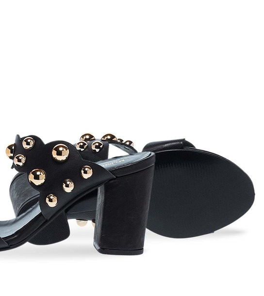 Womens Leather Heeled Sandals Maison Minrelle 11633146