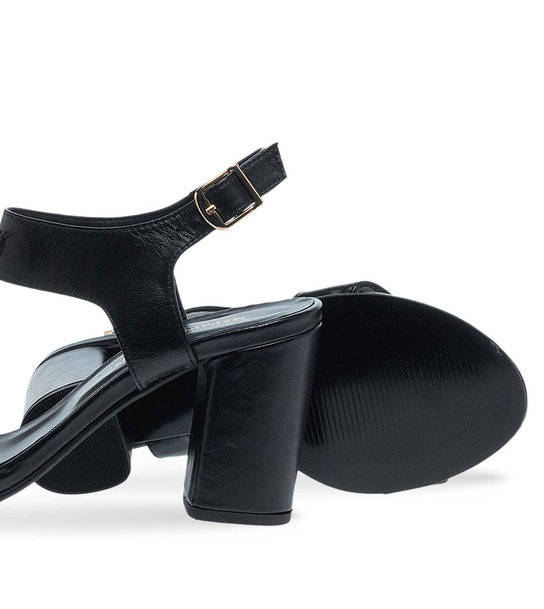 Womens Leather Heeled Sandals Maison Minrelle 11633232