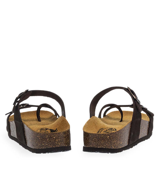 Womens Leather Sandals Plakton 341032 Marron Sa