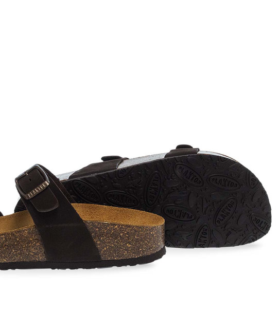 Womens Leather Sandals Plakton 341032 Marron Sa