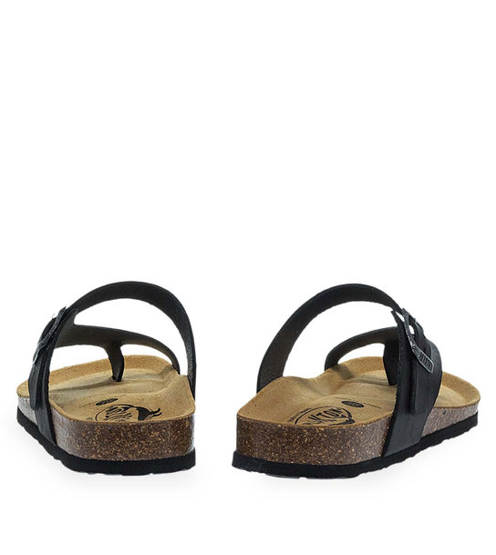 Womens Leather Sandals Plakton 185446 Negro Sa