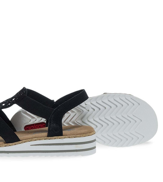 Γυναικεία Δερμάτινα Comfort Πέδιλα Rieker V0646-00