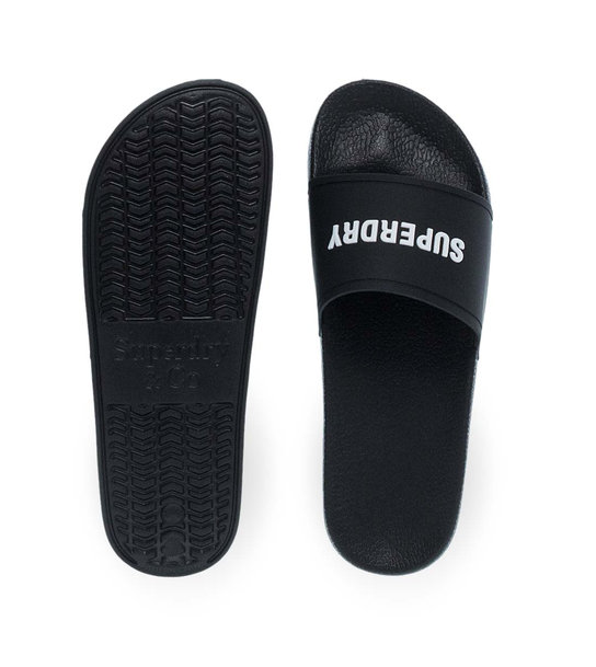 Mens Slides Superdry Mf310292A Black/Ecru