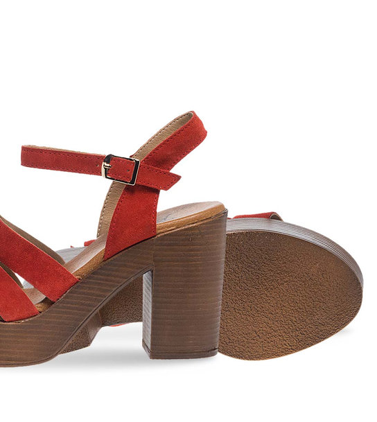 Womens Leather Heeled Sandals Parex 11631147