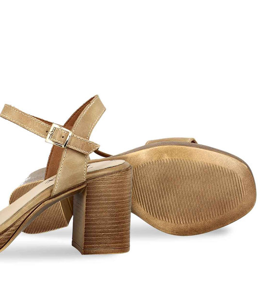 Womens Leather Heeled Sandals Parex 11625099