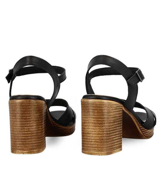 Womens Leather Heeled Sandals Parex 11625100