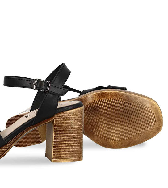 Womens Leather Heeled Sandals Parex 11625100