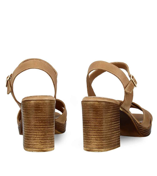 Womens Leather Heeled Sandals Parex 11625100