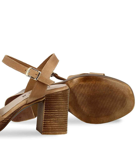 Womens Leather Heeled Sandals Parex 11625100