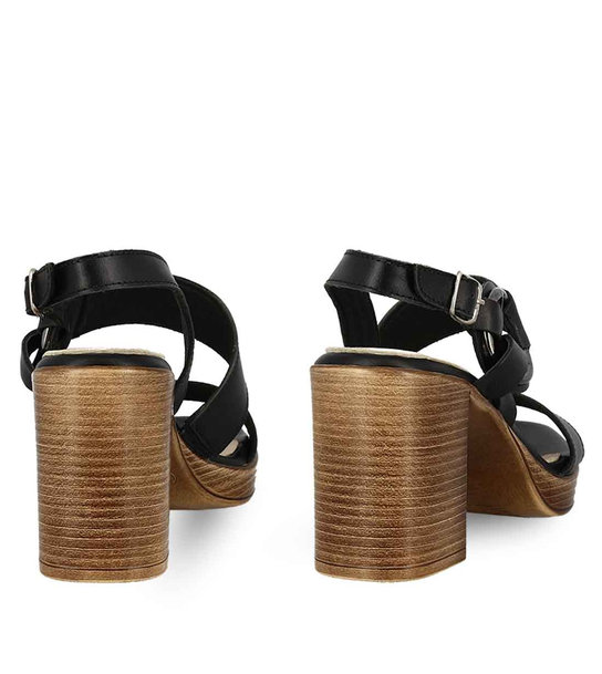 Womens Leather Heeled Sandals Parex 11625101