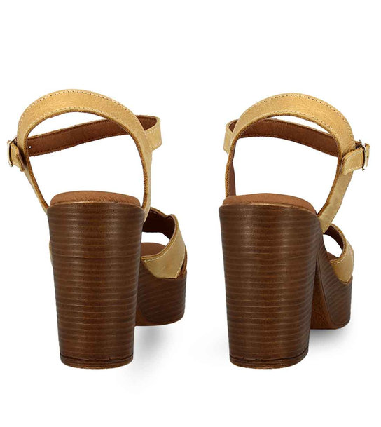 Womens Leather Heeled Sandals Parex 11625103