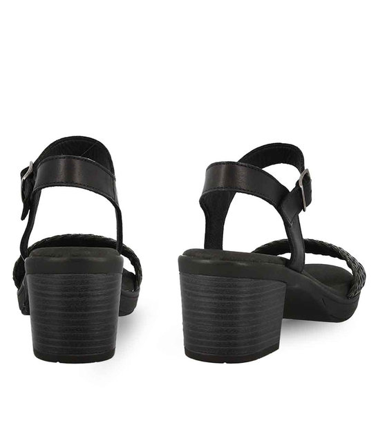 Γυναικεία Δερμάτινα Πέδιλα Με Τακούνι Parex 11625112