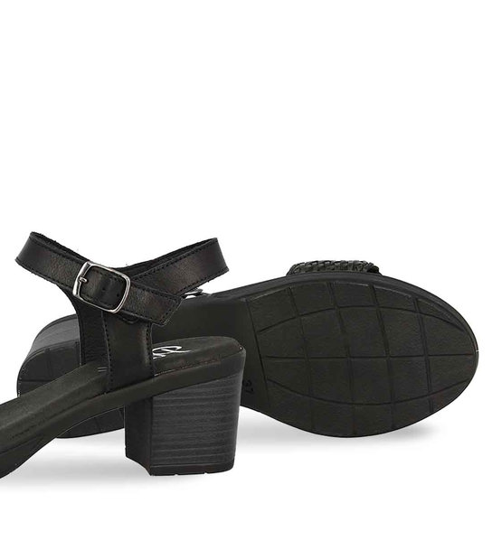 Γυναικεία Δερμάτινα Πέδιλα Με Τακούνι Parex 11625112