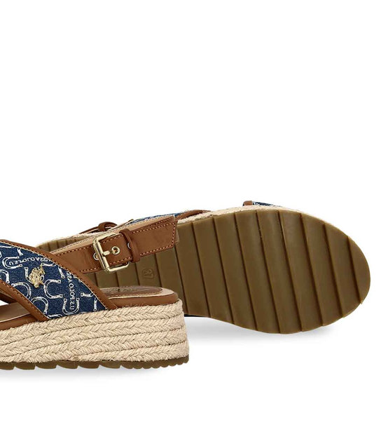 Womens Wedges U.S. Polo Assn. Kate005 Cuo-Blu01