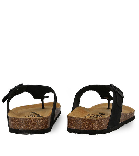 Womens Leather Sandals Plakton 181671 Negro