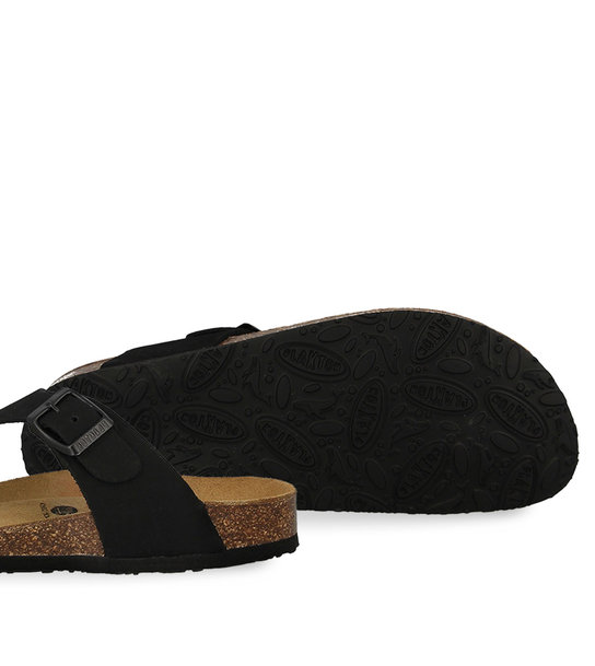 Womens Leather Sandals Plakton 181671 Negro