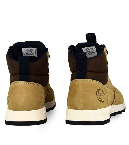 Ανδρικά Δερμάτινα Μποτάκια Jack&Jones 12215534 Honey