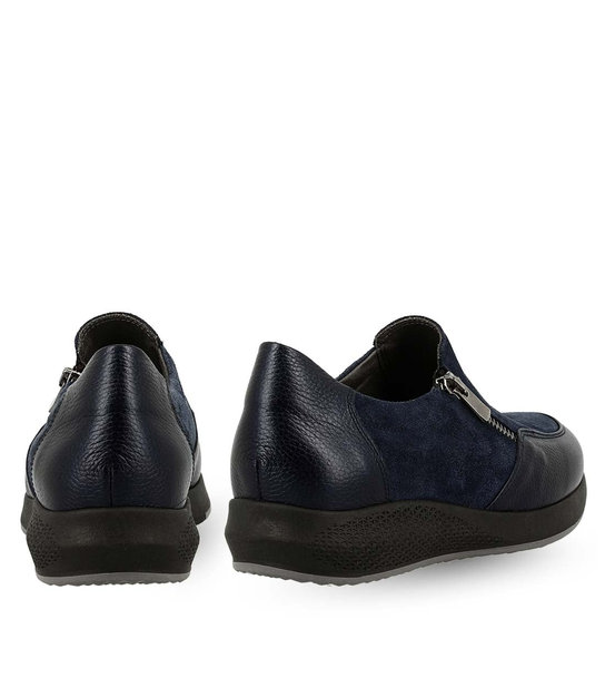 Womens Leather Slip On Zip Up Parex 12320001