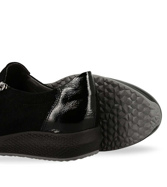 Γυναικεία Δερμάτινα Slip On Με Φερμουαρ Parex 12320001