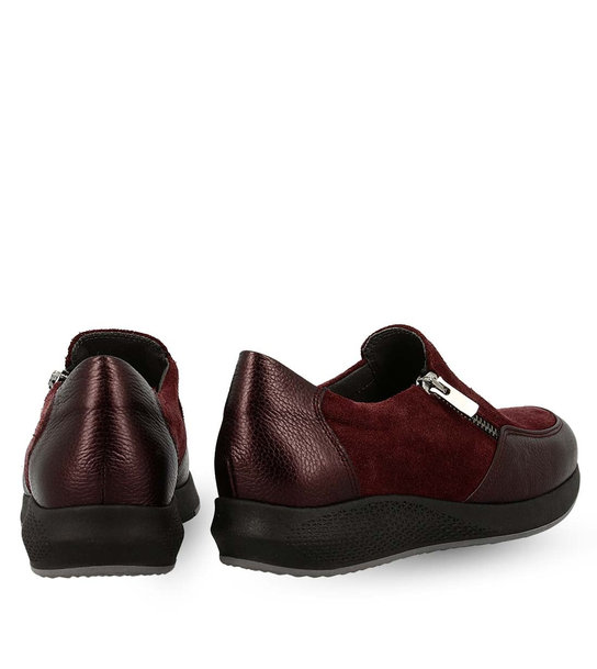 Womens Leather Slip On Zip Up Parex 12320001