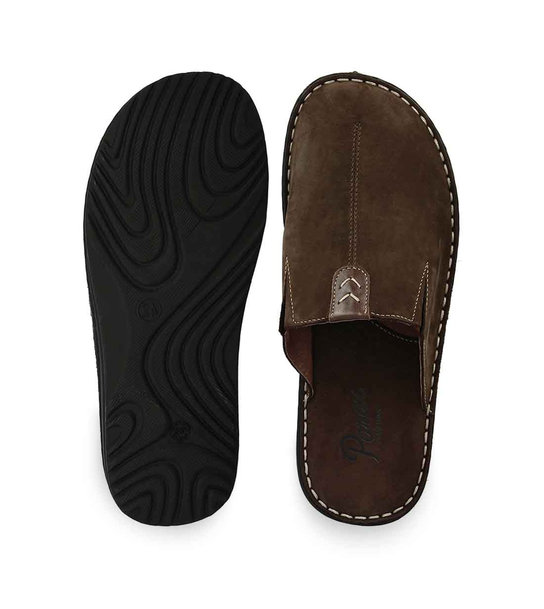 Mens Leather House Slippers Parex 10126297
