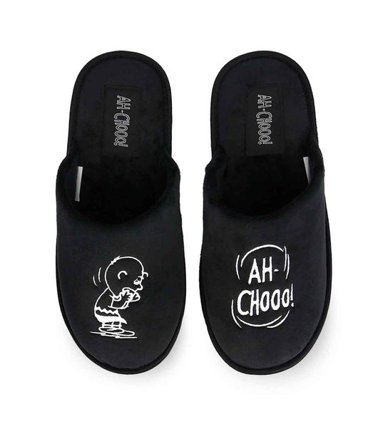 Μen's House Slippers Peanuts 10126185 ΜΑΥΡΟ Parex