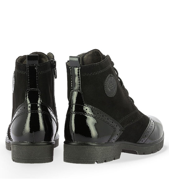 Womens Patent Ankle Boots Jana8-8-25265-21